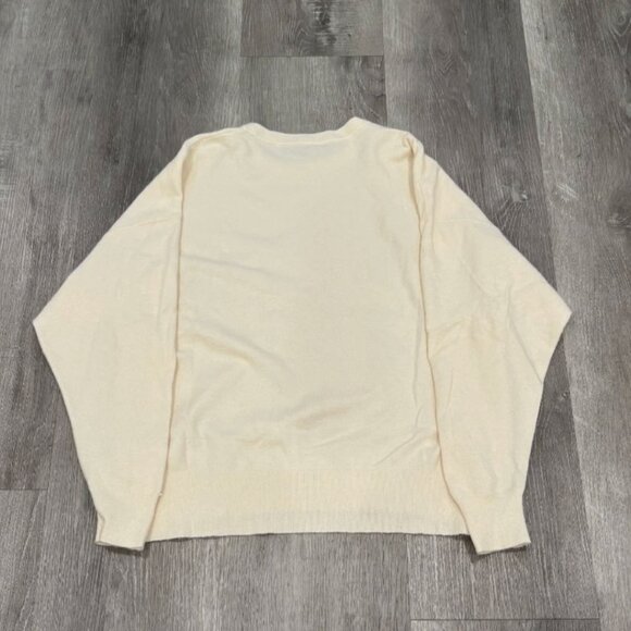 Jenni Kayne Merino Wool Blend Sweater Cream Ivory Crewneck Womens XS - Picture 2 of 7